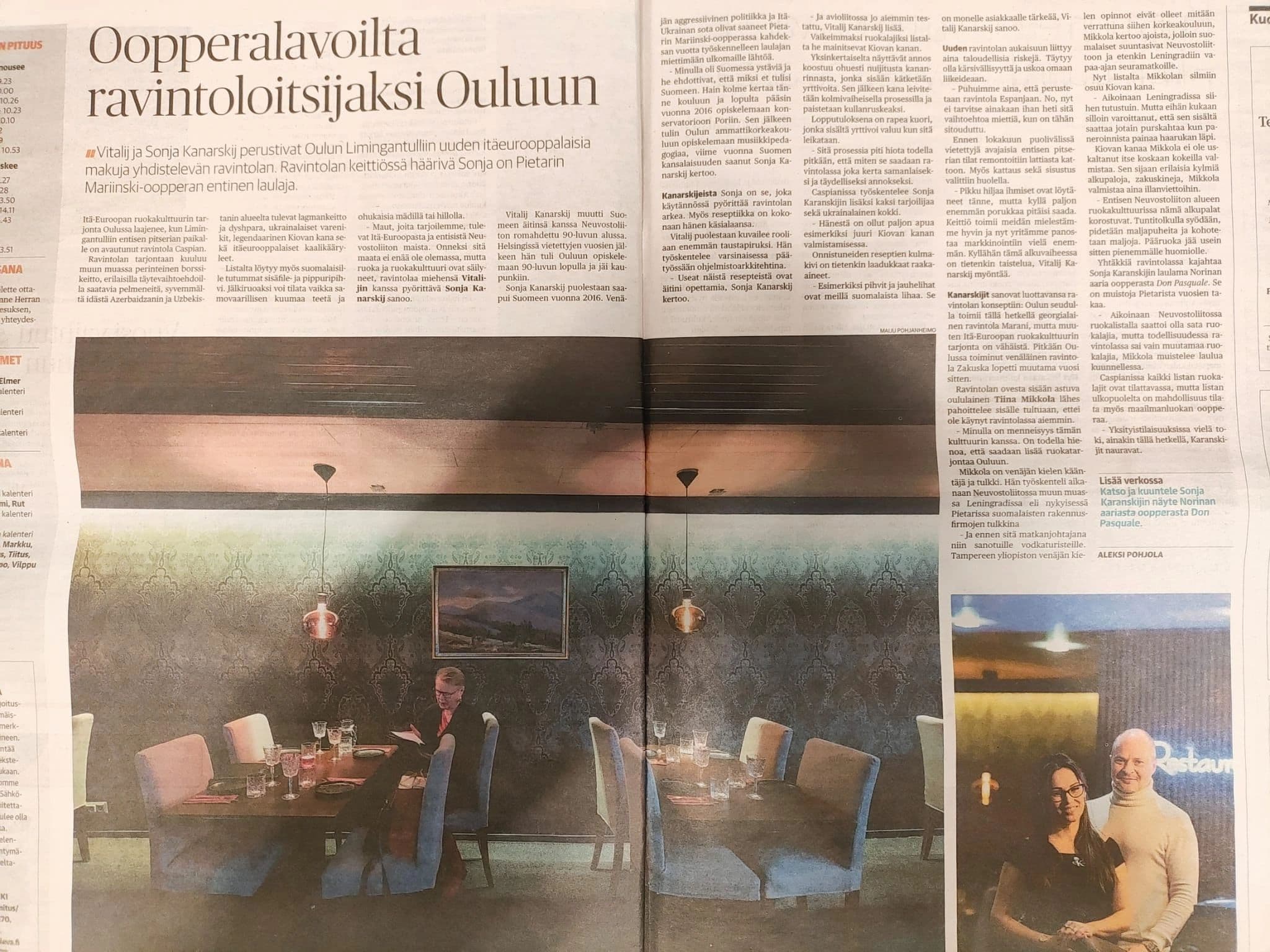 Oopperalavoilta ravintoloitsijaksi Ouluun